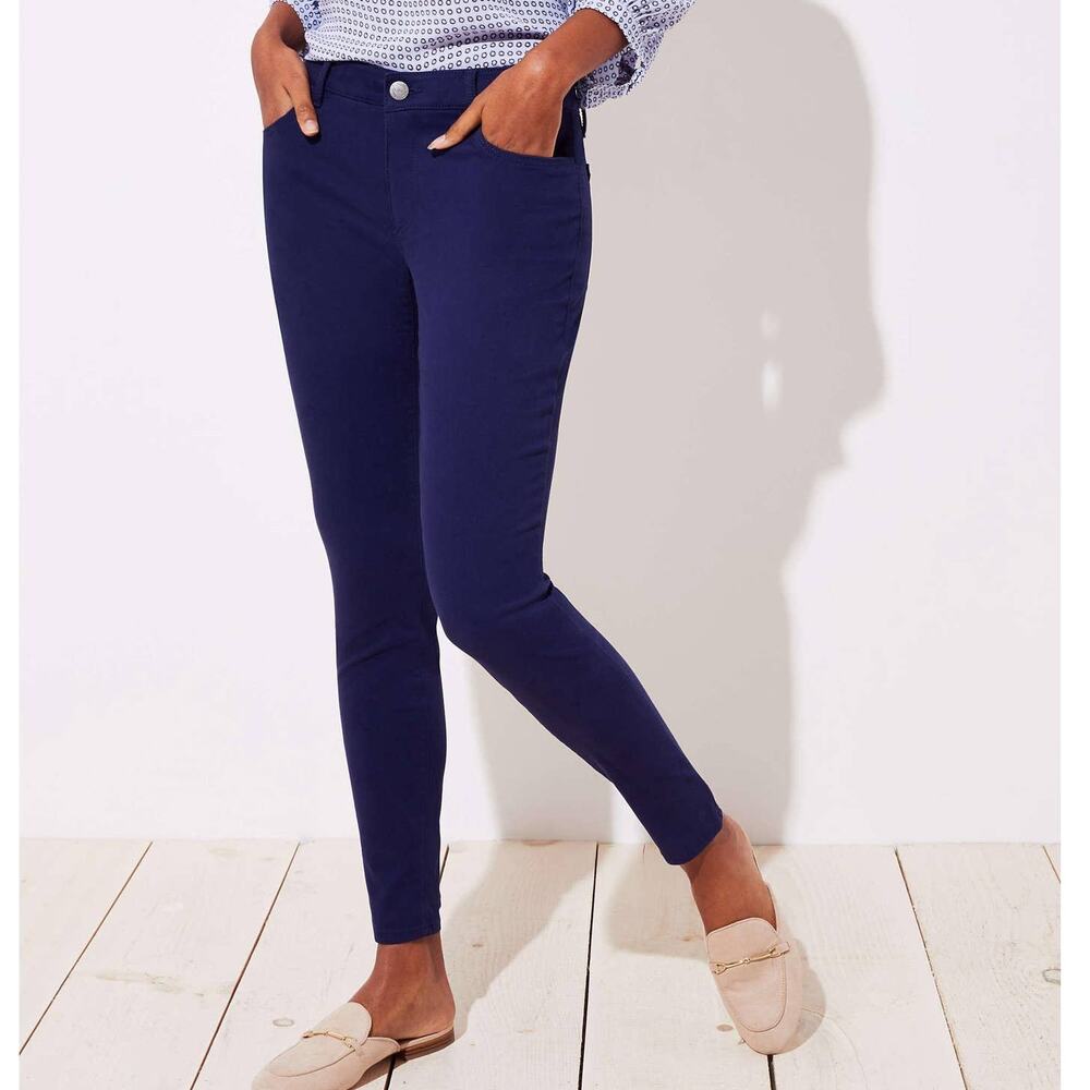 Loft Women's Size 27 Brushed Sateen Jegging Jeans Blue NWT